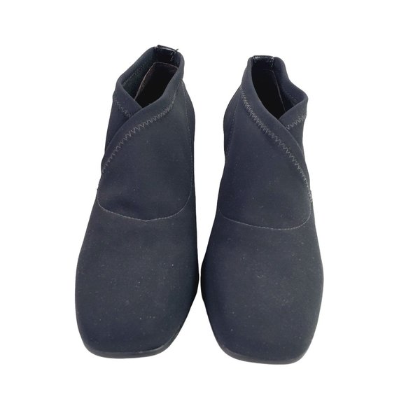 Donald J. Pliner Reya Neoprene Brazillian Crocodile Leather Booties Sz 6.5 - Picture 6 of 9